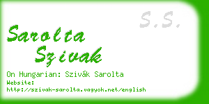 sarolta szivak business card